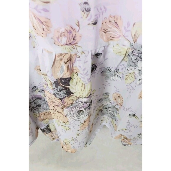 Meetrendi Dress XL Maxi Long Purple Floral Romantic Whimsy Ethereal Fairycore - Picture 5 of 8